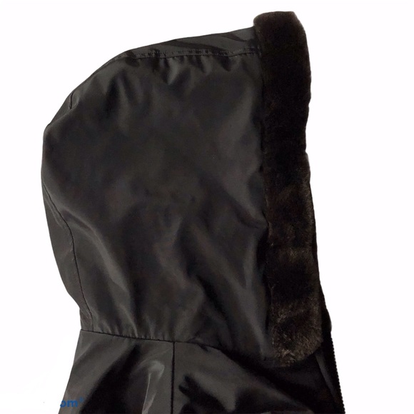 Andrew Marc Girls Winter Jacket Coat M 10-12 Faux Fur BLACK Winter EUC - Picture 7 of 16